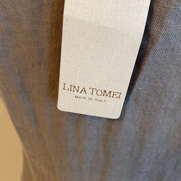 Lina Tomei Linen Rhinestone Embellished Dress - Picture 7 of 11
